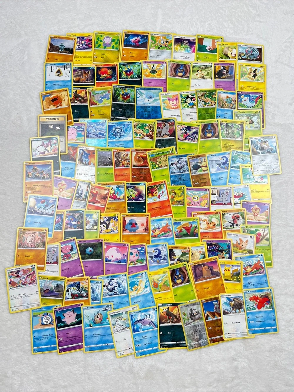 Pokemon Card Lot 100+ Cards Vintage Modern Reverse Holo Pikachu Fossil Trainer